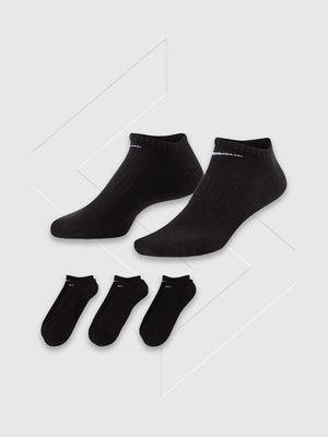 Nike Everyday Cushioned No Show Socks Black 3 Pack from Saxumo