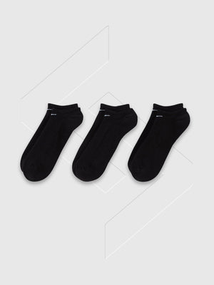 Nike Everyday Cushioned No Show Socks Black 3 Pack from Saxumo