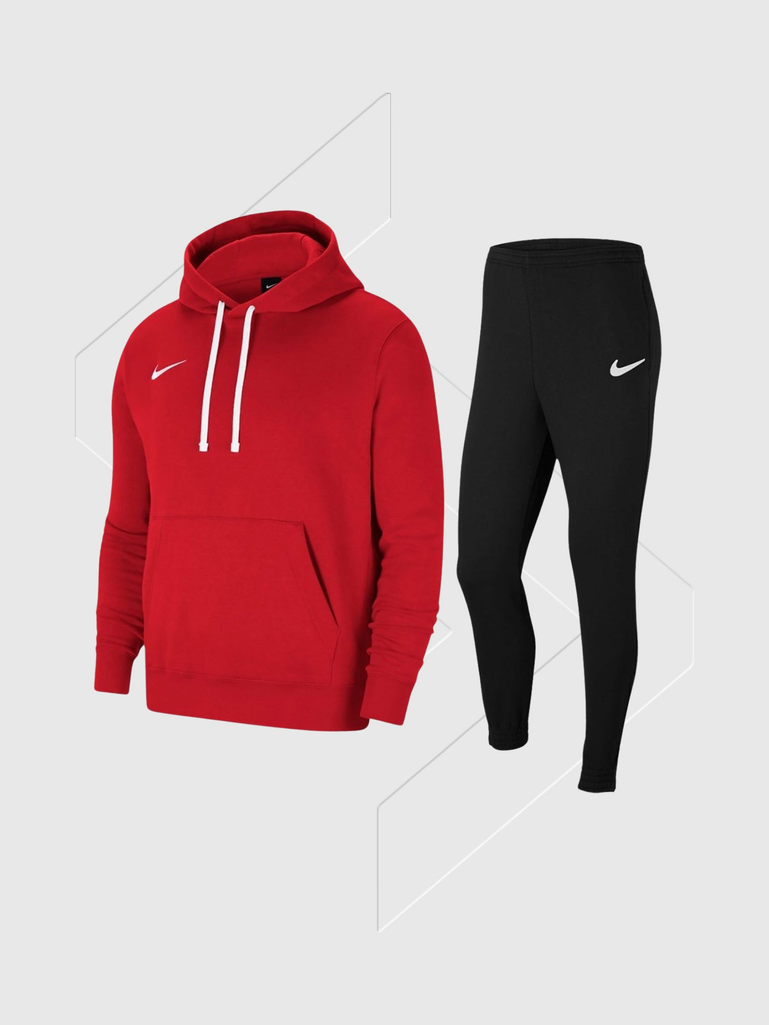 Nike Fleece Hoodie/Pant Set Red/Black Junior from Saxumo.com