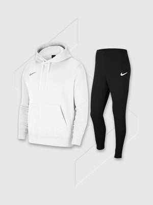 Nike Fleece Hoodie/Pant Set White/Black Junior from Saxumo.com