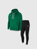 Nike Fleece Hoodie/ Pants Tracksuit Set Green/ Black