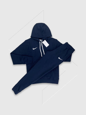 Nike Fleece Hoodie/ Pants Tracksuit Set Navy Blue from Saxumo