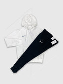 Nike Fleece Hoodie/ Pants Tracksuit Set White/ Black from Saxumo