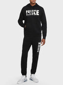 Nike Fleece Sportswear Tracksuit Set Black/White from Saxumo