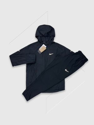 Nike Miler Repel Running Jacket/Trouser Set Black from Saxumo