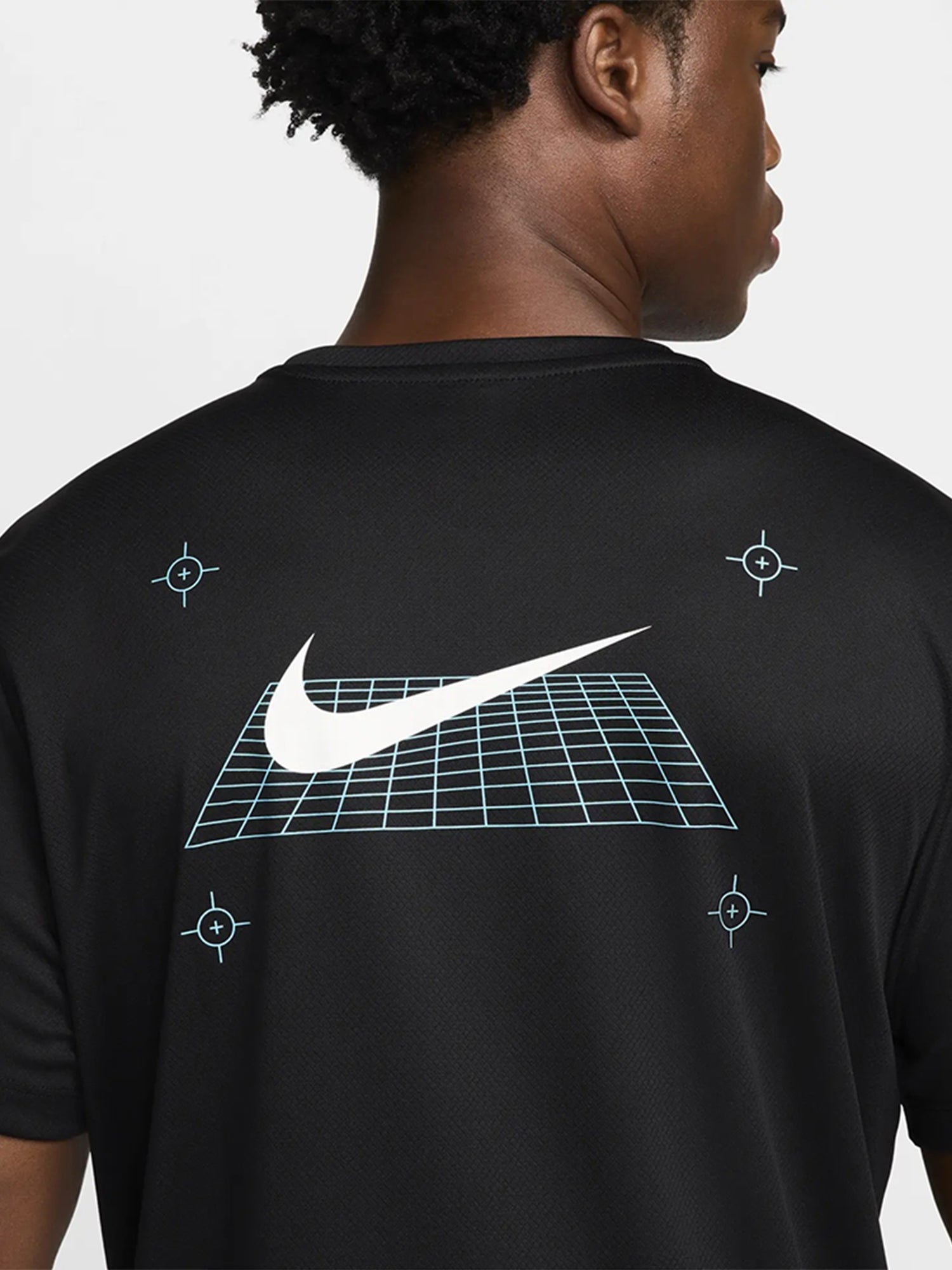 Nike Miler Short Sleeve Graphic T-shirt/Short Set Black from Saxumo