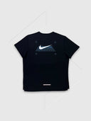 Nike Miler Short Sleeve Graphic Running T-shirt Black from Saxumo