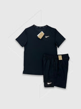Nike Miler T-Shirt/Short Set Black