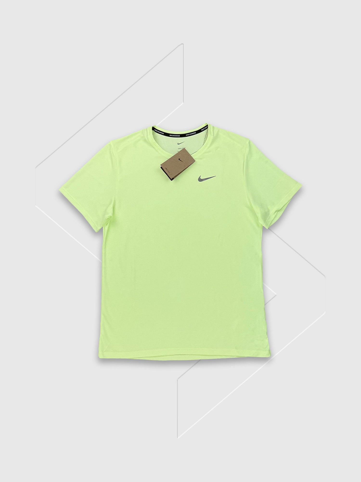 Nike Miler T-shirt/Short Set Volt/Black from Saxumo