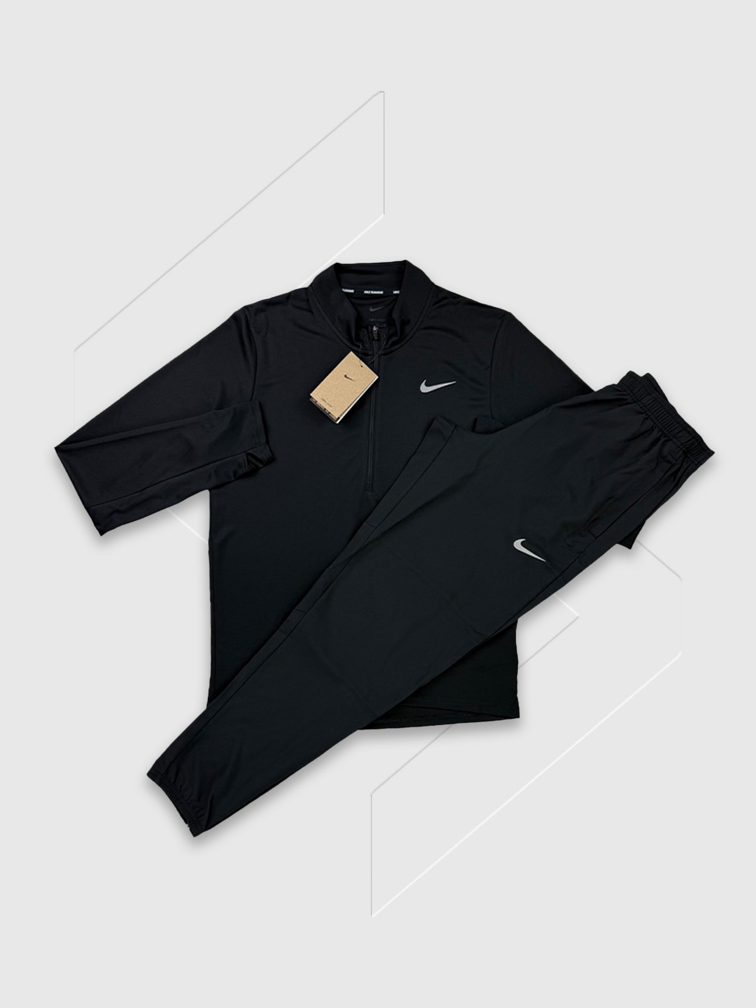 Nike Pacer Dri-Fit Half Zip/Pant Set Black from Saxumo
