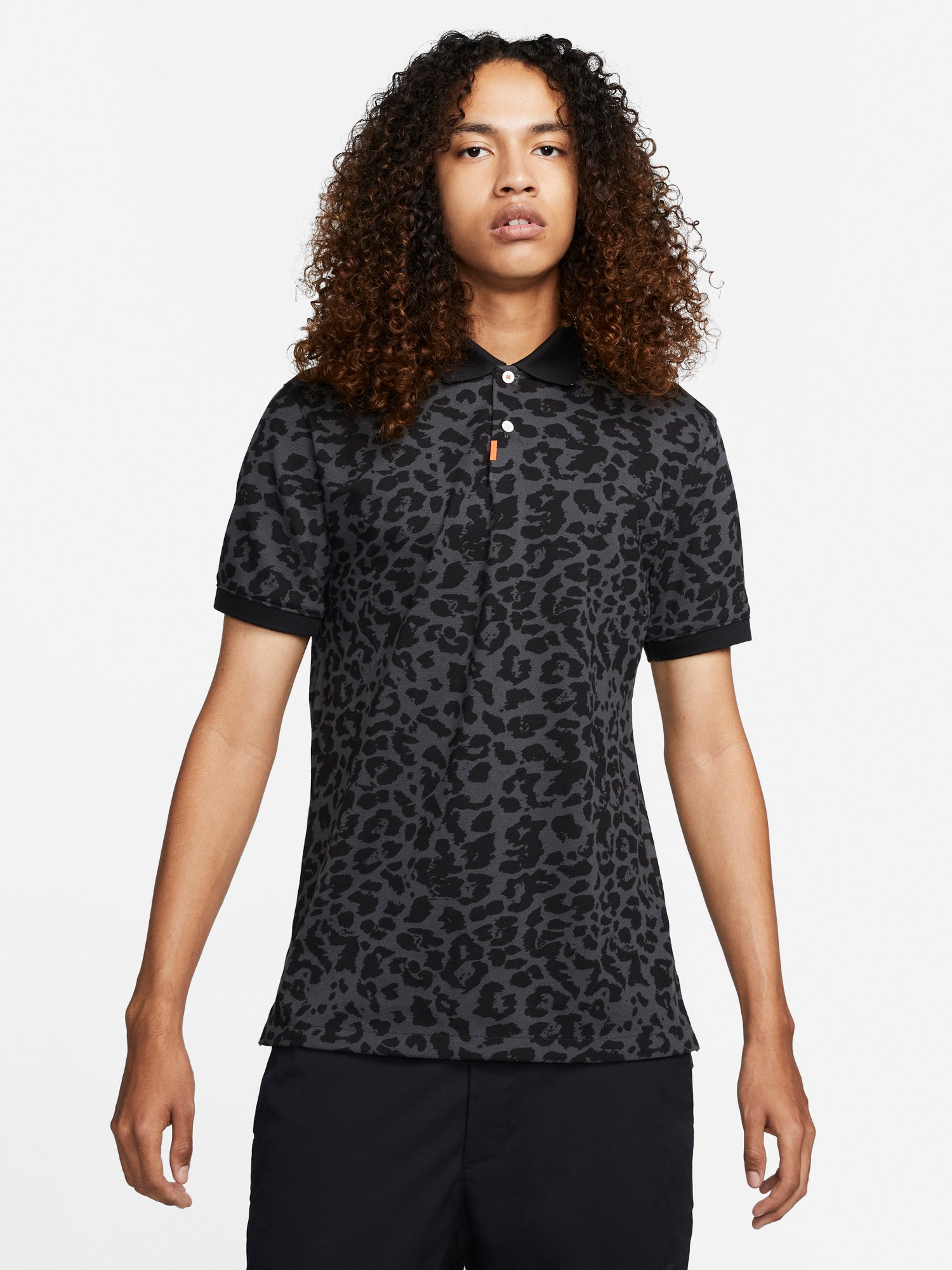 Nike Polo Primal Print slim Black from Saxumo