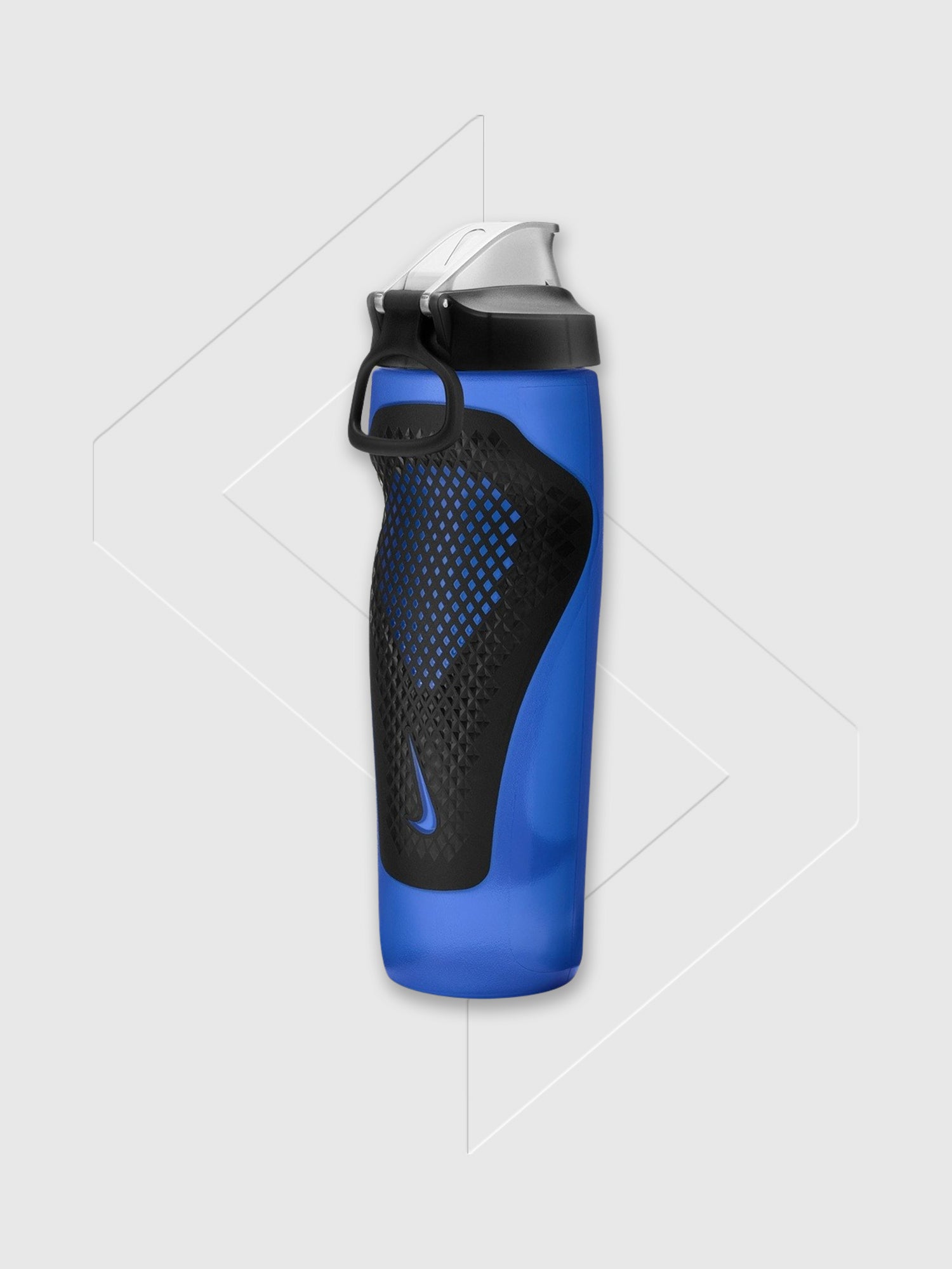 Nike Refuel Bottle Locking Lid 24 Oz Blue/Black/Silver from Saxumo.com