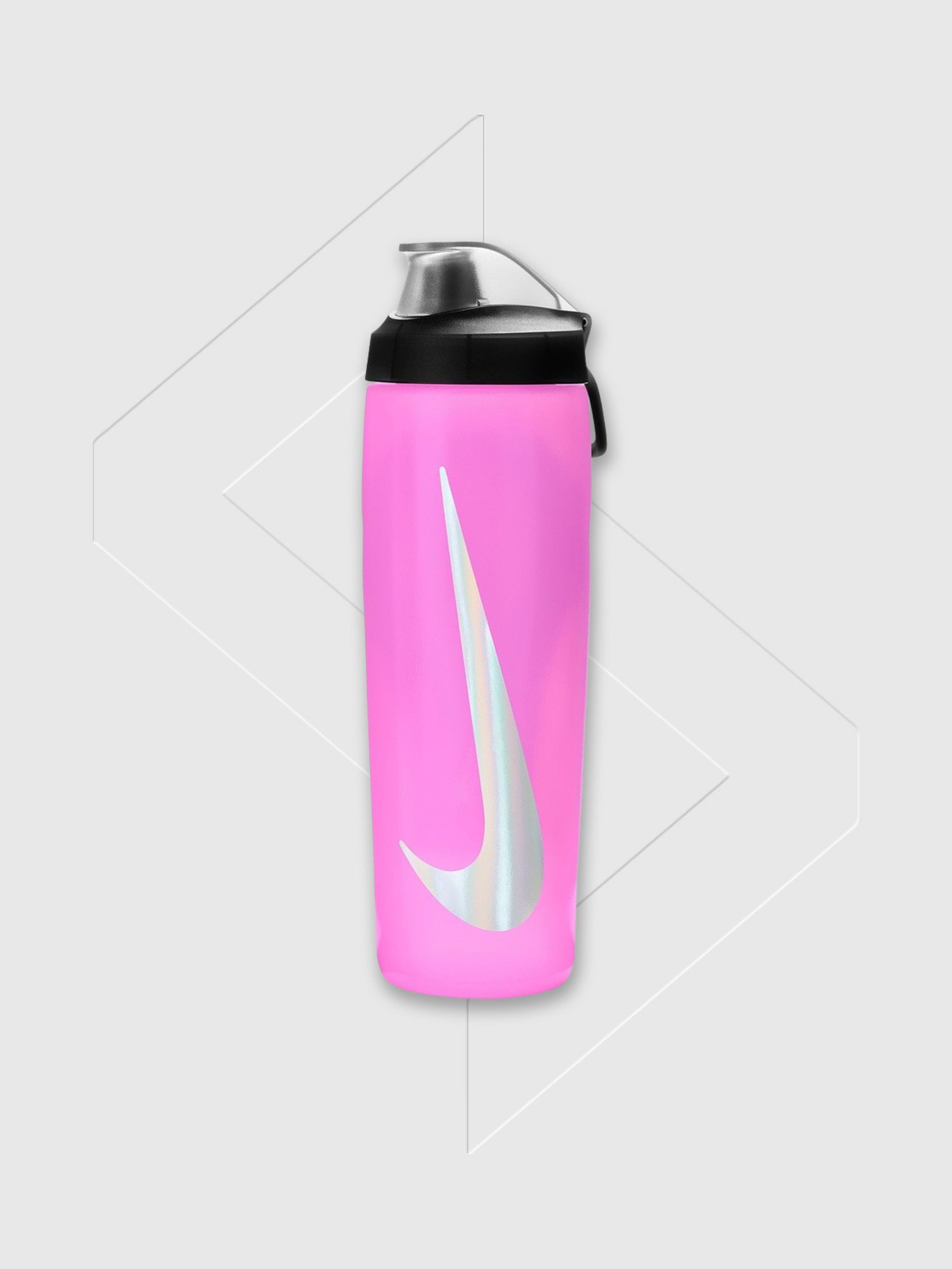 Nike Refuel Bottle Locking Lid 24 Oz Pink/Black/Silver from Saxumo.com
