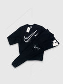 Nike Sportswear Multi Swoosh Graphic Tracksuit Set Black from Saxumo
