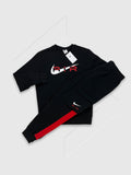 Nike Swoosh Air Crew Neck Tracksuit Set Black/Red