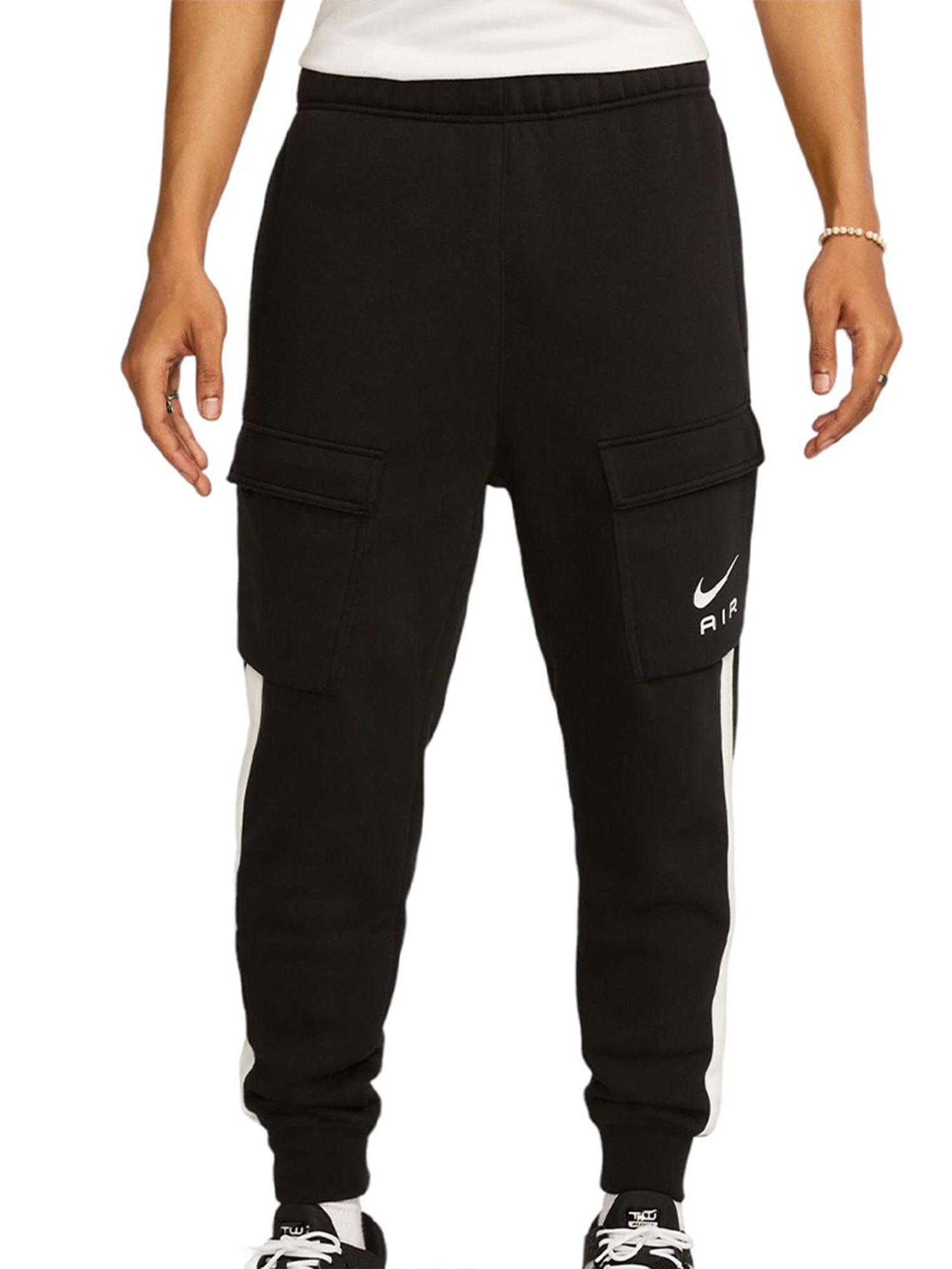 Nike Swoosh Air Crew Neck Tracksuit Set Black/White from Saxumo