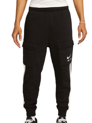 Nike Swoosh Air Crew Neck Tracksuit Set Black/White from Saxumo