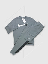 Nike Swoosh Air Crew Neck Tracksuit Set Grey