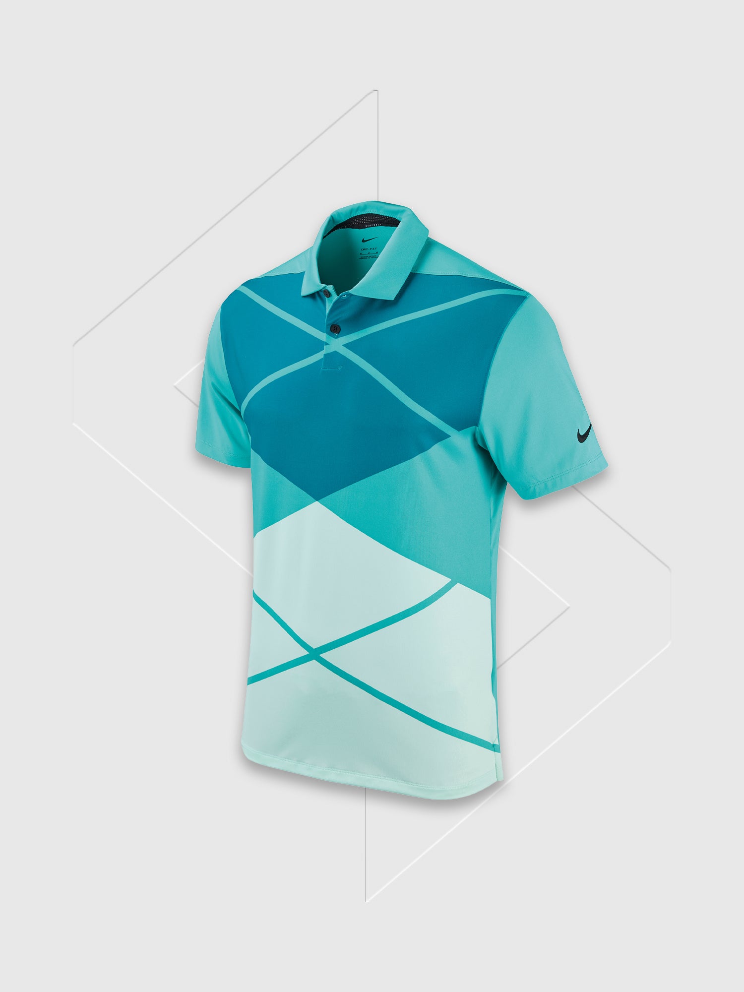 Nike Vapor Argyle Print Polo Blue from Saxumo