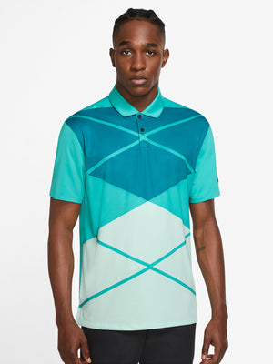 Nike Vapor Argyle Print Polo Blue from Saxumo