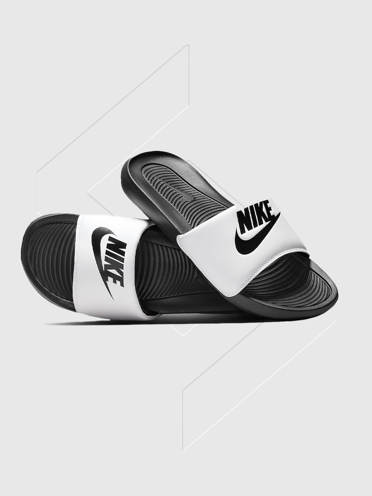 Nike Victori Sliders White/Black from Saxumo