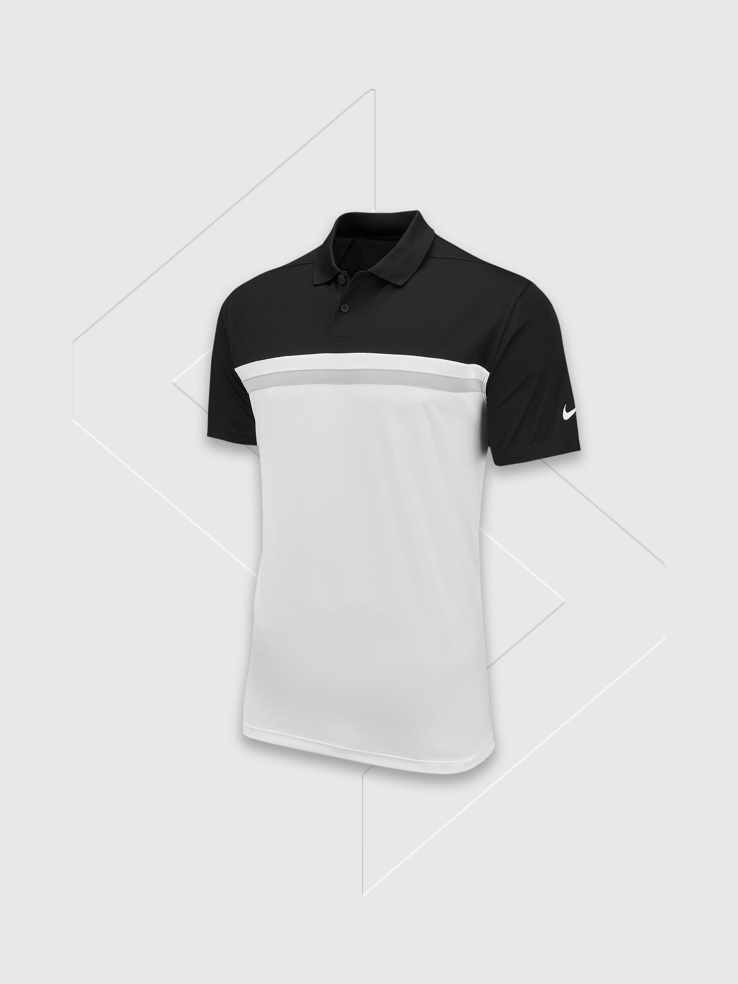 Nike Victory Colour Block Polo Black/White/Grey from Saxumo