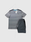 OEX Furth Dale T-Shirt/Short Set Grey/Charcoal from Saxumo