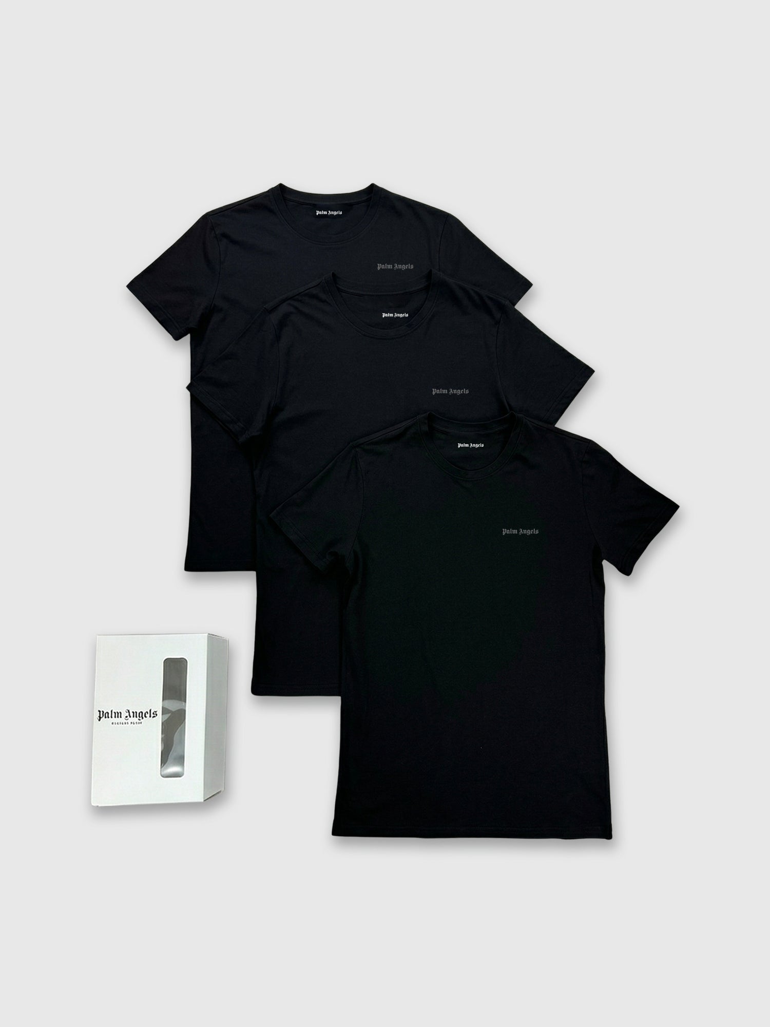 Palm Angels Flag T-Shirt Tripack Black