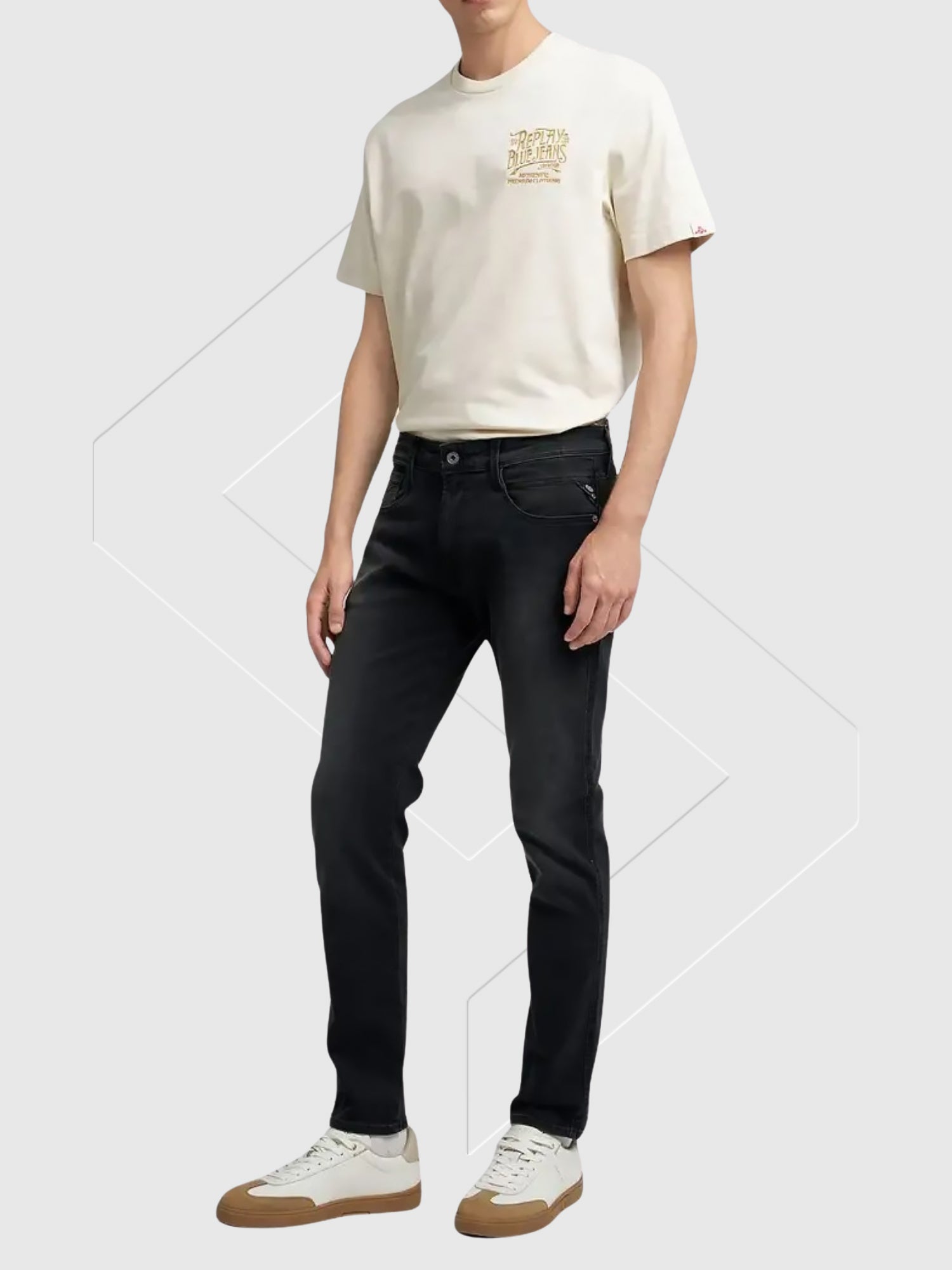 Replay Anbass Slim-Fit Jeans Dark Grey from Saxumo.com