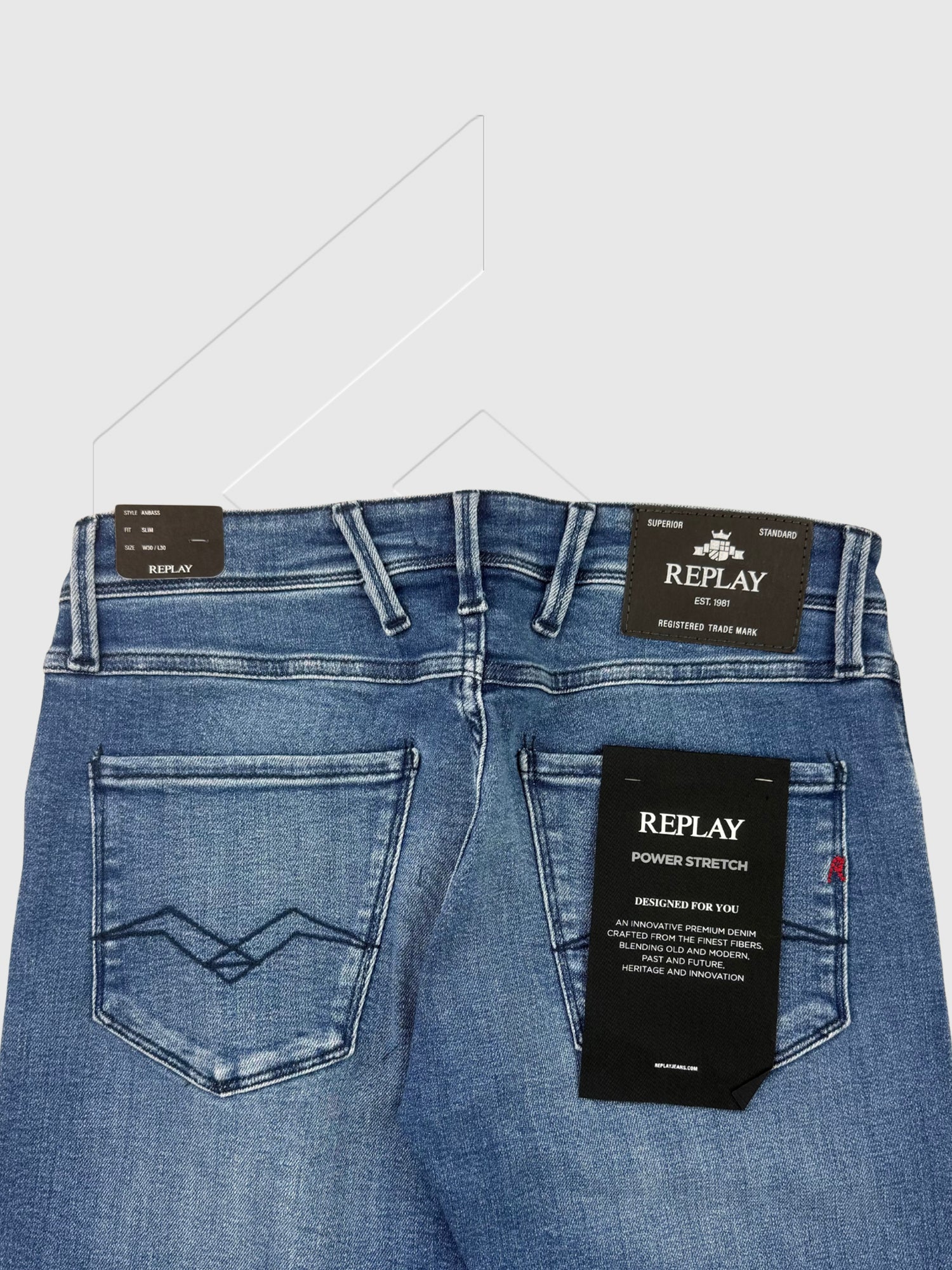 Replay Anbass Slim-Fit Jeans Medium Blue from Saxumo.com