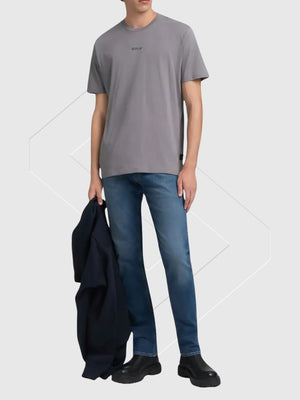 Replay Classic Crew Neck Short Sleeve T-Shirt Lead Grey from Saxumo.com