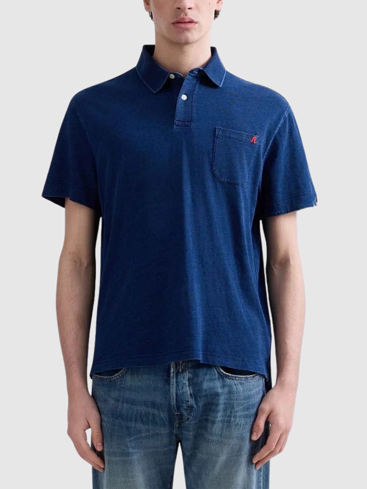 Replay Denim Look Jersey Polo Shirt Medium Blue from Saxumo.com
