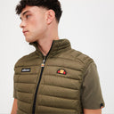 Ellesse Bardy Gilet Zip Jacket Puffer Khaki
