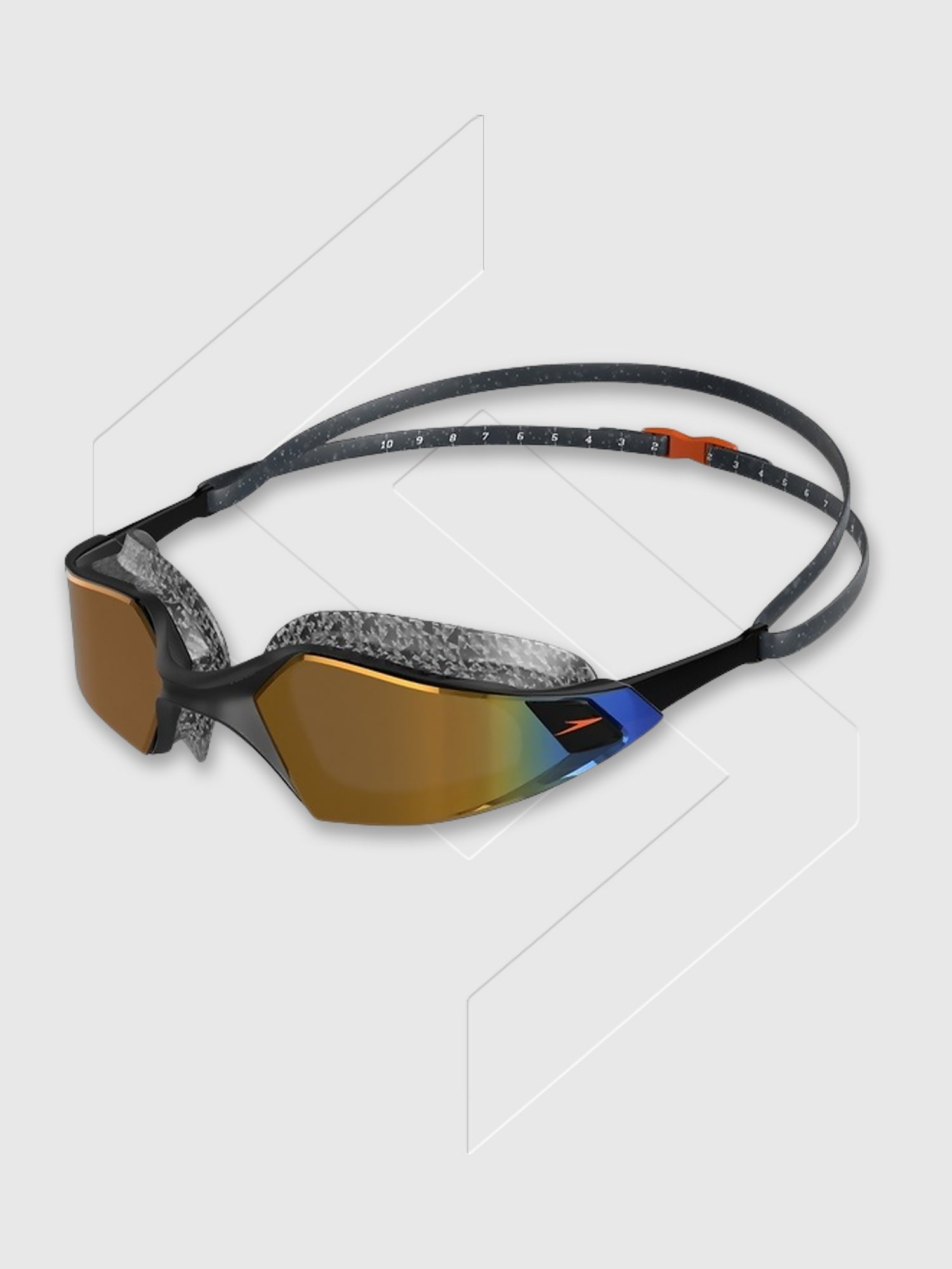 Speedo Aquapulse Pro Mirror Swimming Goggles Black/Gold from Saxumo.com
