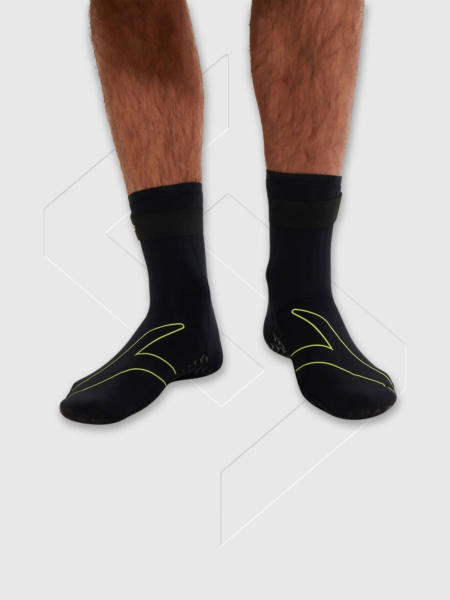 Speedo Open Water Neoprene Swimming Socks Black/Yellow from Saxumo.com
