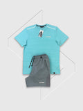 Aptrek Element T-Shirt/Short Set Turquoise/Grey