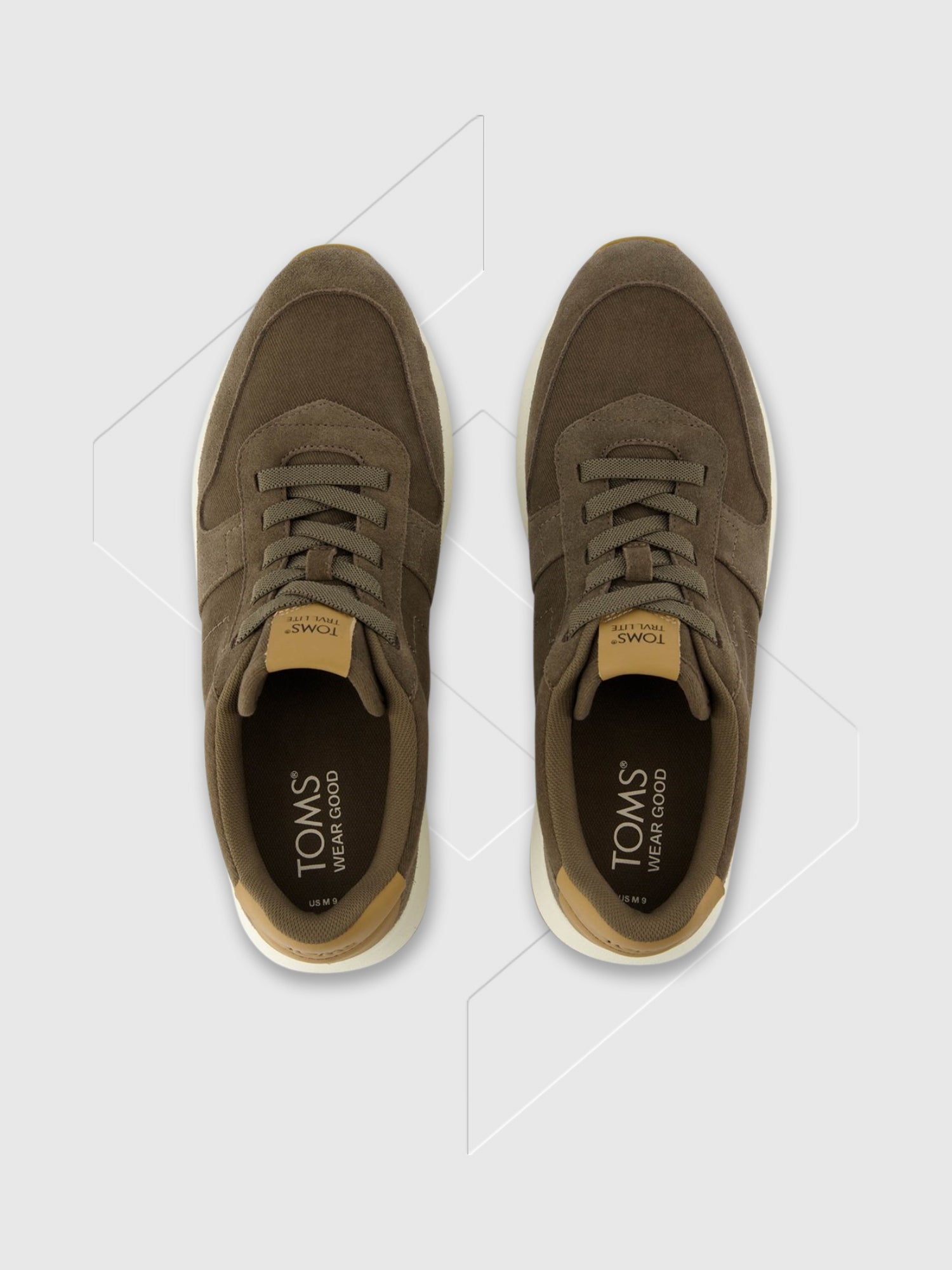 TOMS TRVL LITE Retro Trainer Olive from Saxumo.com