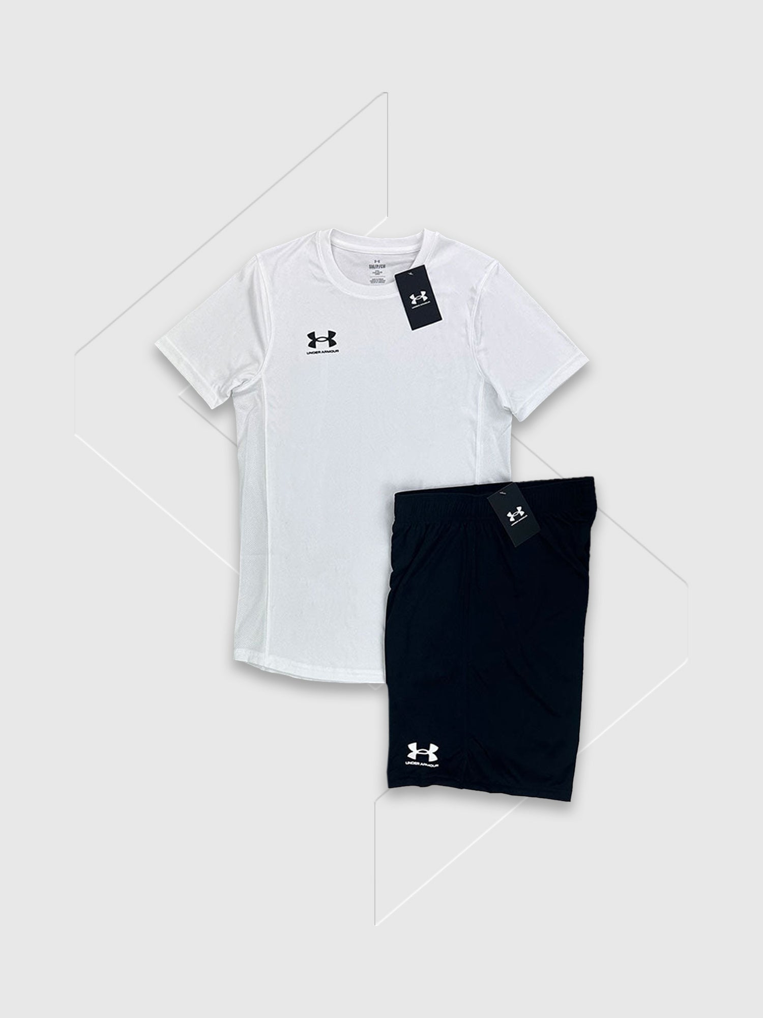 Under Armour Challenger T-shirt/Short Set White/Black from Saxumo