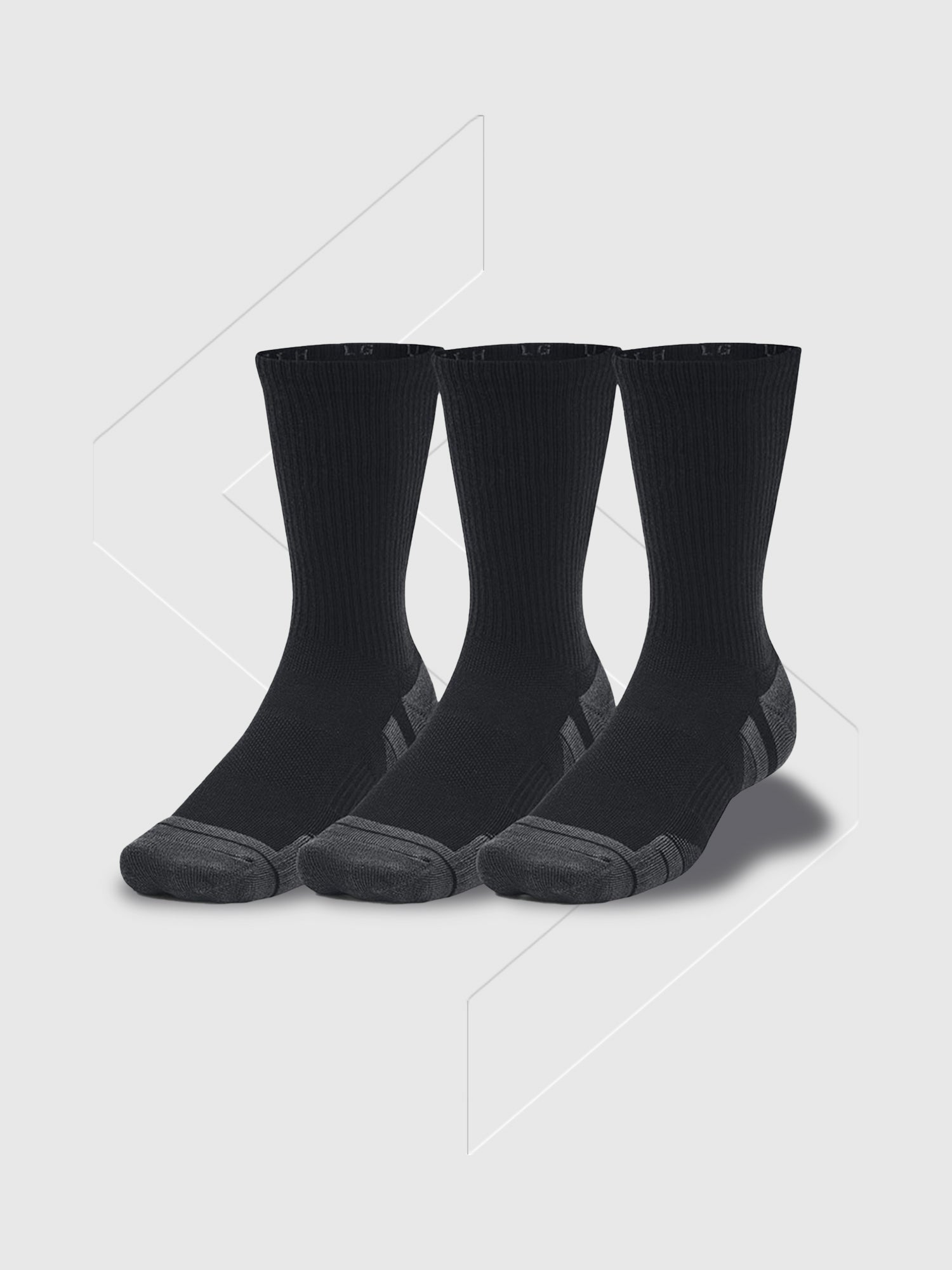 Under Armour Cushioned Tech Crew Socks 3 Pack Black from Saxumo