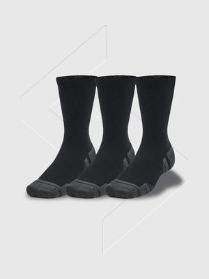 Under Armour Cushioned Tech Crew Socks 3 Pack Black from Saxumo
