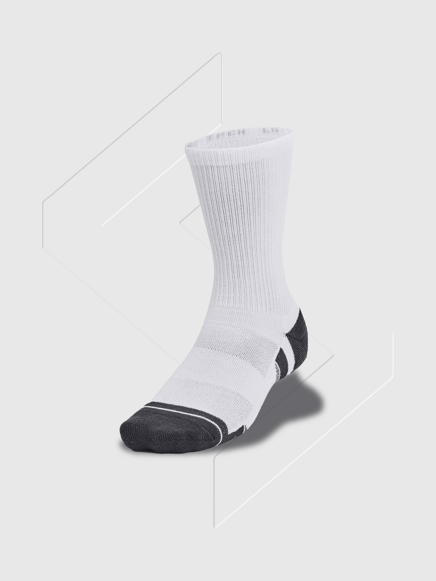 Under Armour Cushioned Tech Crew Socks 3 Pack White from Saxumo
