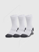Under Armour Cushioned Tech Crew Socks 3 Pack White from Saxumo