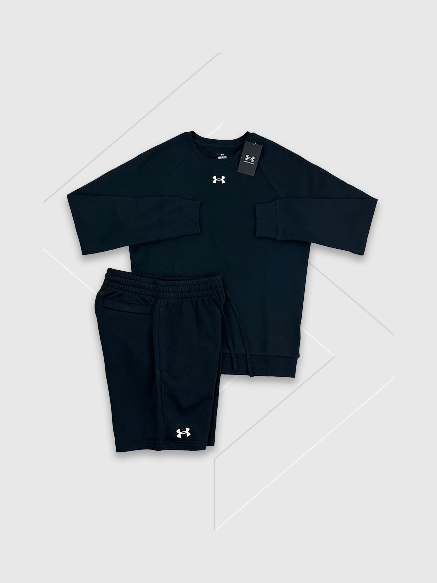Under Armour Rival Crew Neck/Shorts Set Black from Saxumo