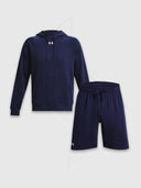 Under Armour Rival Fleece Full Zip Jacket/Short Set Navy from Saxumo