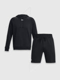 Under Armour Rival Fleece Hoodie/Short Set Black