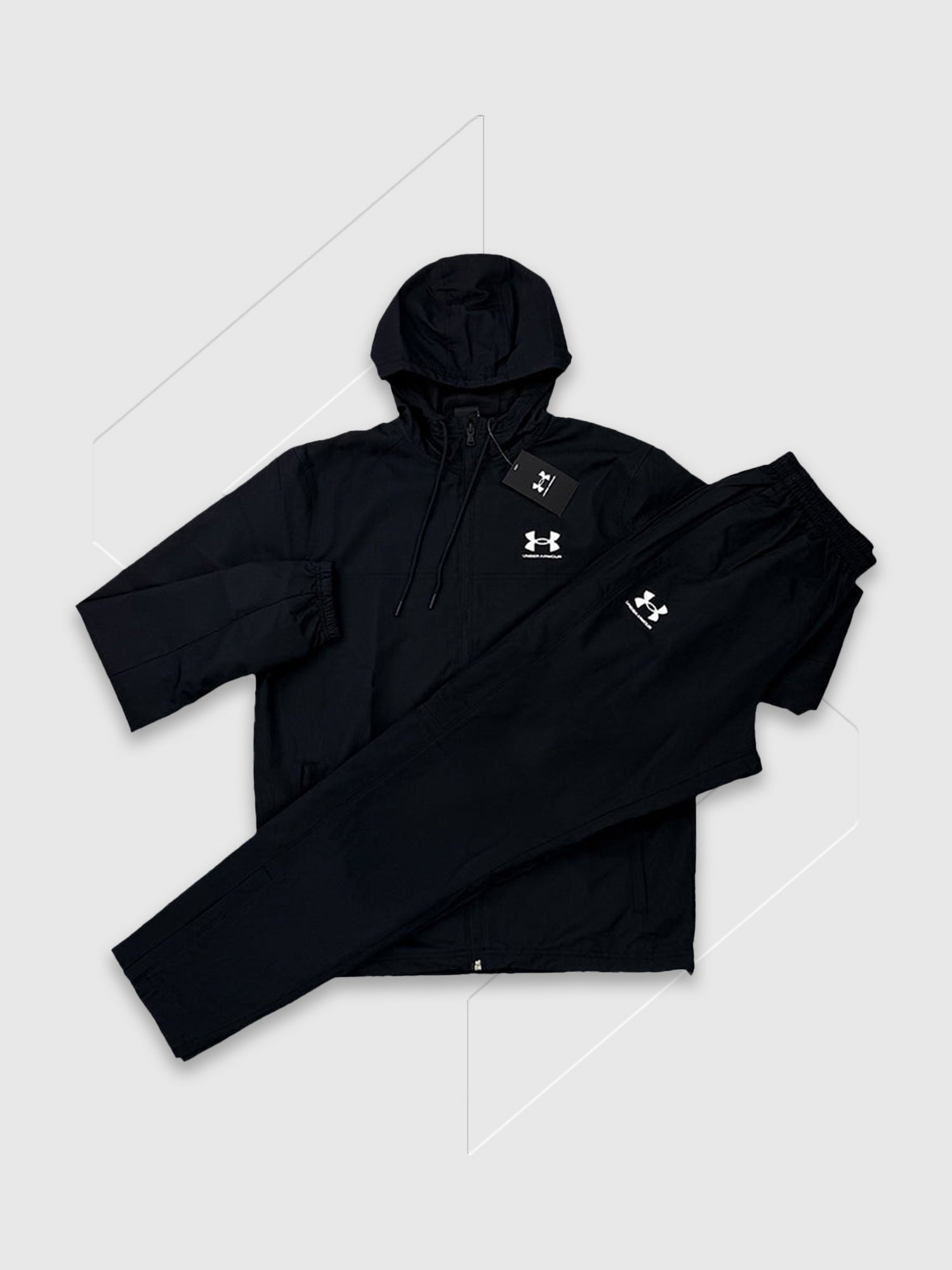 Under Armour Rival Woven Windbreaker Tracksuit Set Black from Saxumo