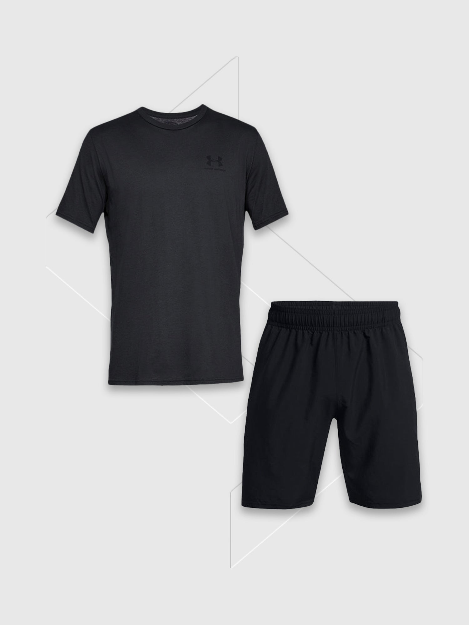 Under Armour Sportstyle T-Shirt/Short Set Black/Black from Saxumo