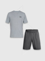 Under Armour Sportstyle T-Shirt/Short Set Steel Light Heather/Grey