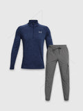 Under Armour Tech 2.0 Half Zip/Pant Set Navy Blue/Grey