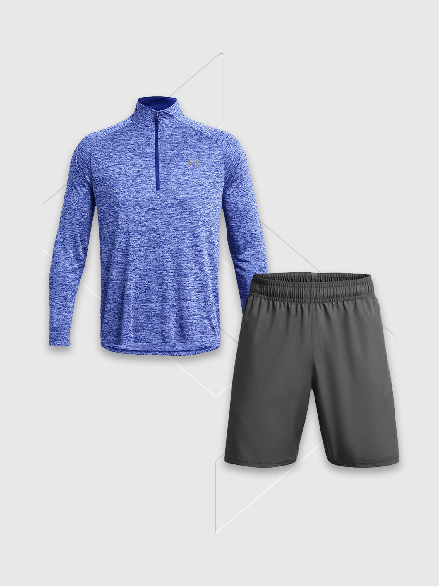 Under Armour Tech 2.0 Half Zip/Short Set Team Royal Blue/Grey from Saxumo